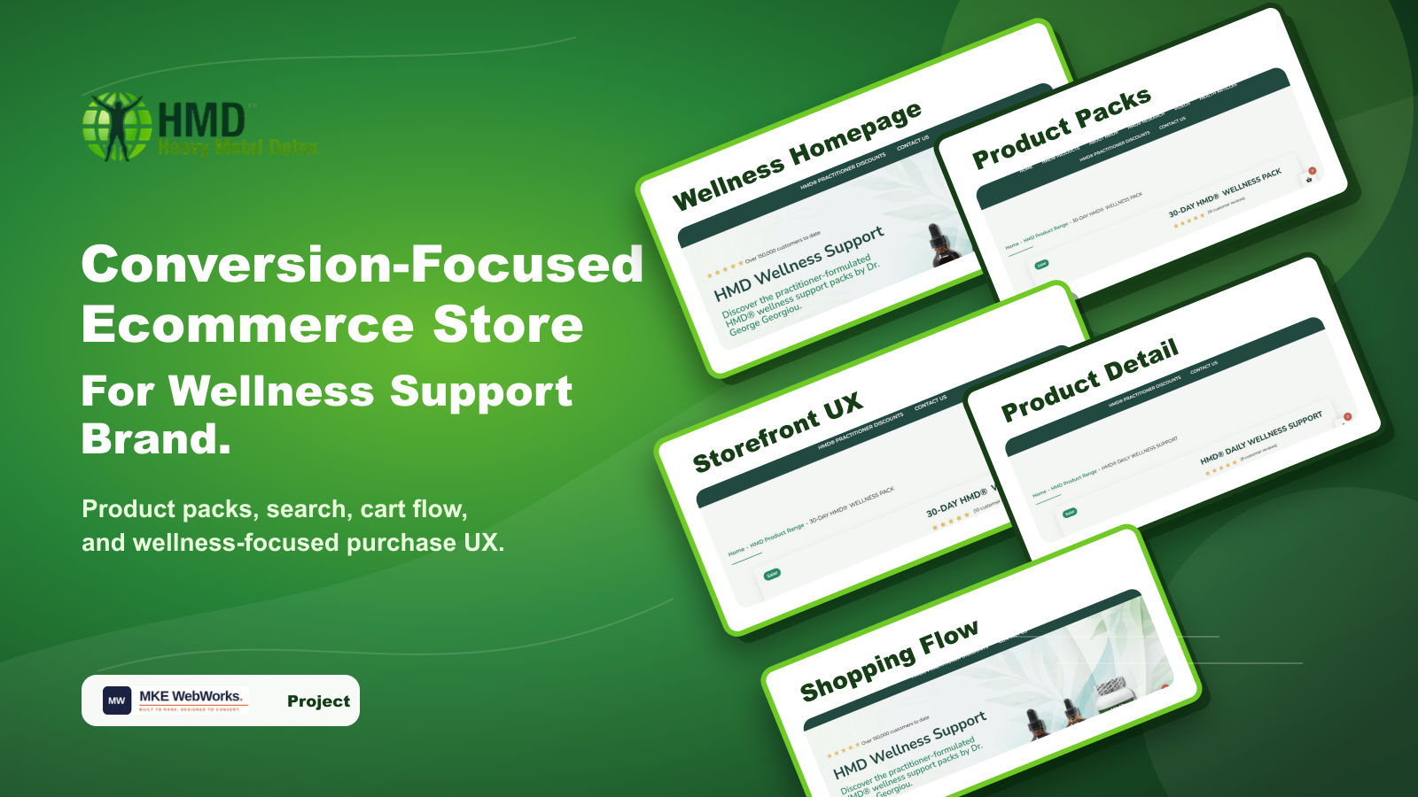 Detox Metals wellness ecommerce project visual